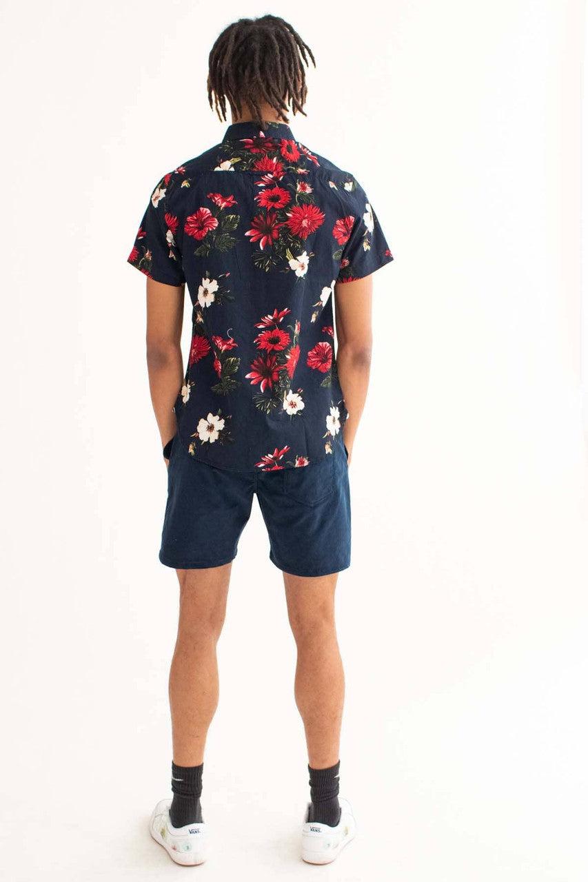 Midnight Navy Corduroy Shorts Product Image