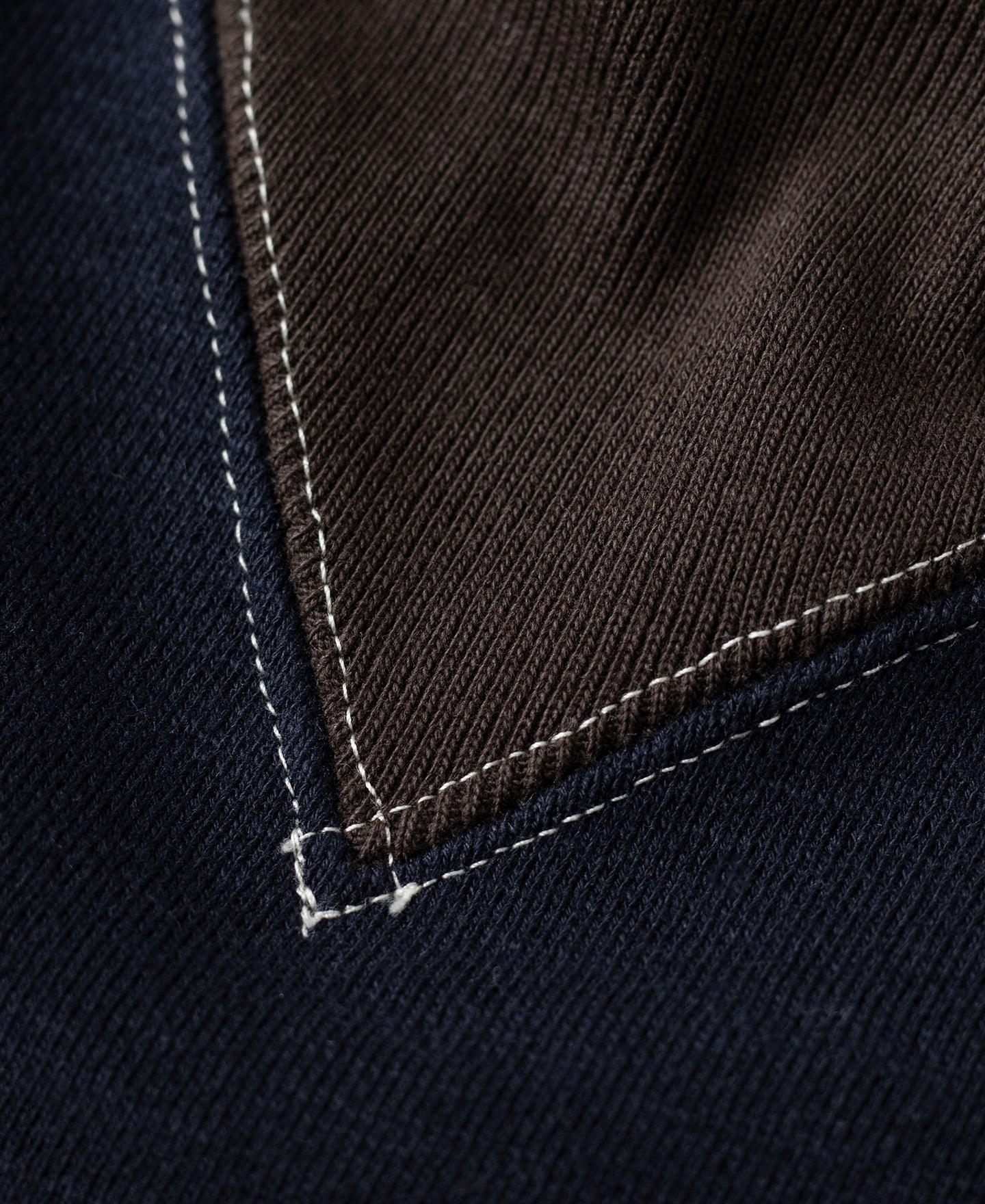 V-Inset Two-Tone Sweatshirt - Navy Product Image