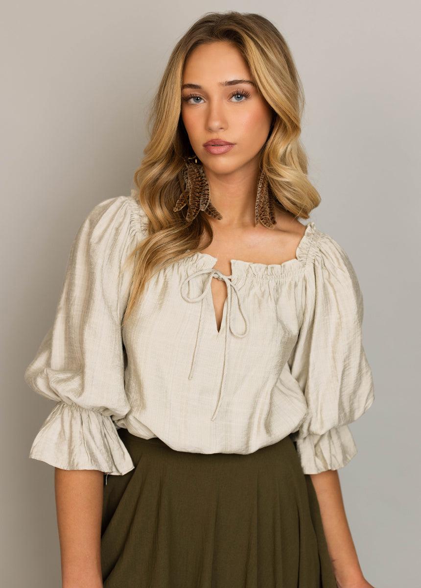 Kerra Top in Beige Female Product Image