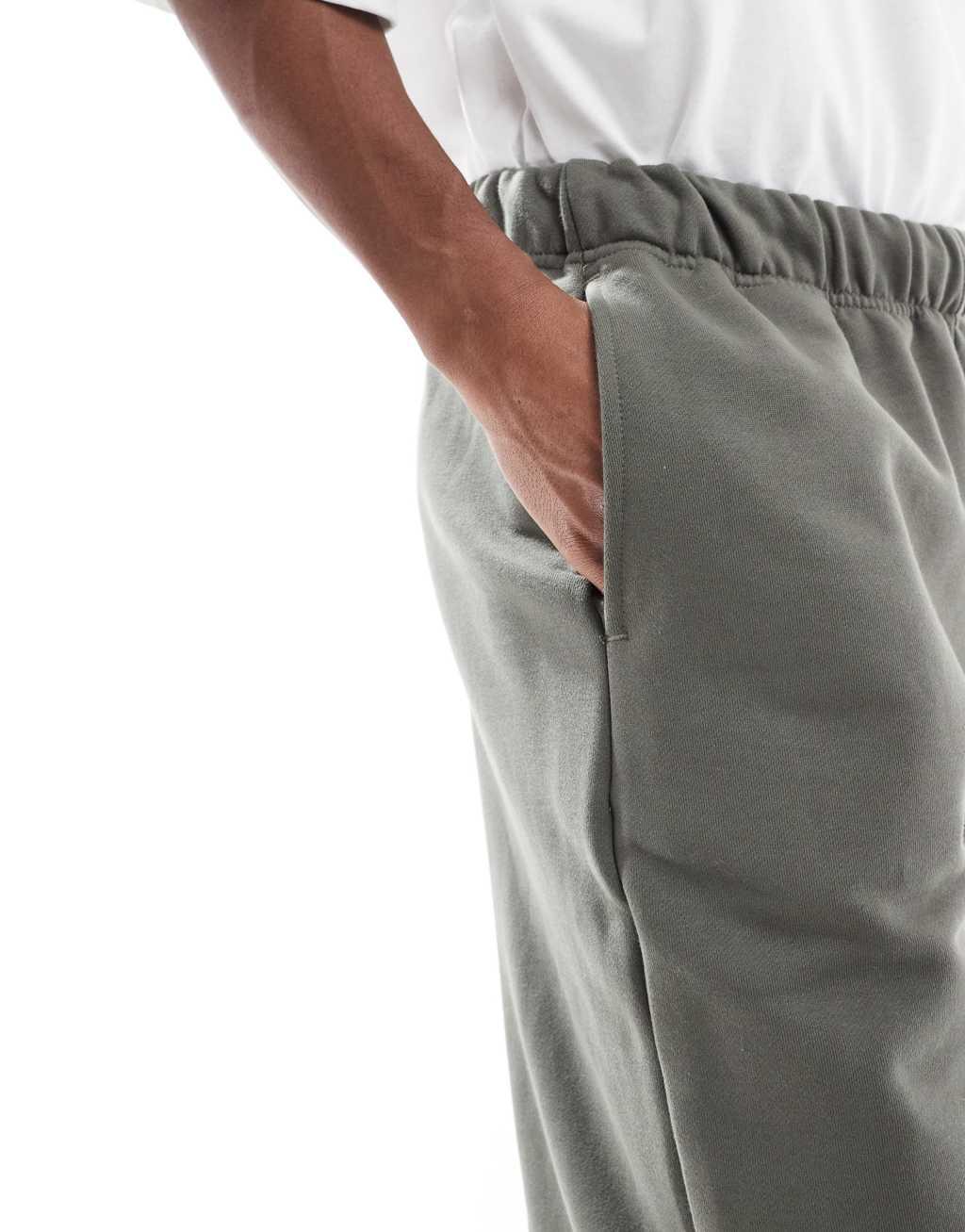 ASOS DESIGN premium heavyweight oversized sweatpants 400gsm in khaki  Product Image