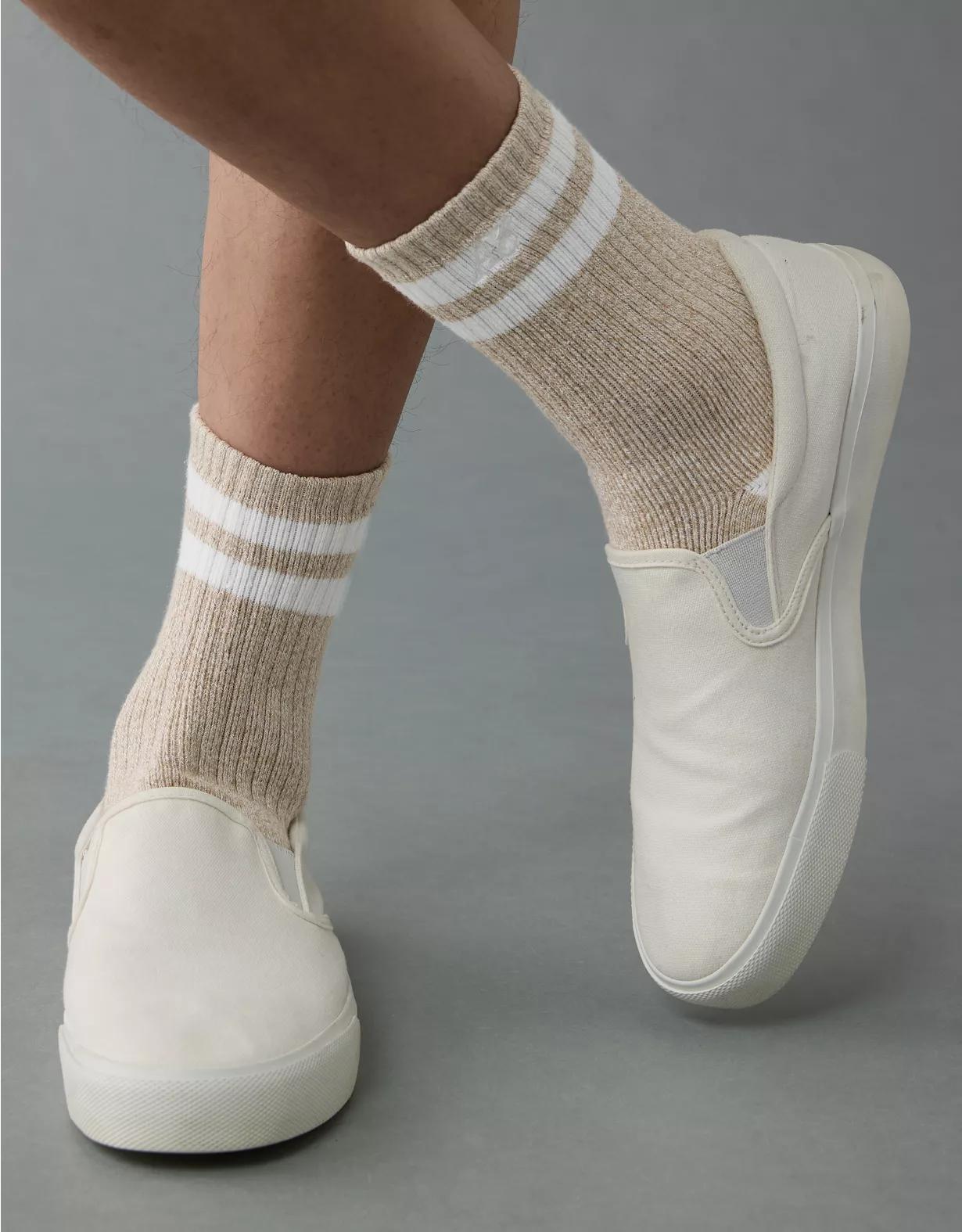 AE Striped Terry Crew Socks 3-Pack Product Image