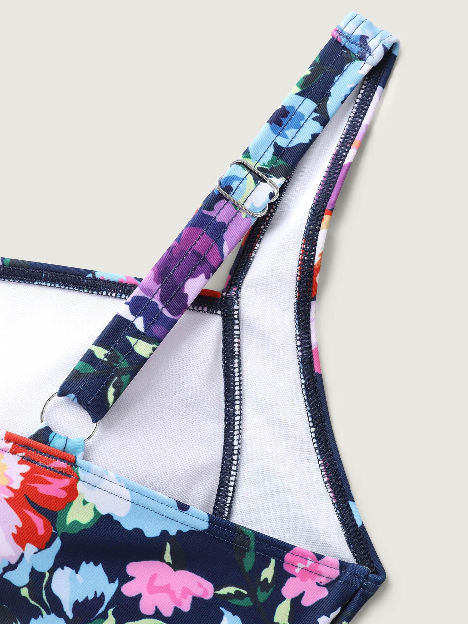 Floral Fun Ruched One-Piece Swimsuit Female Product Image