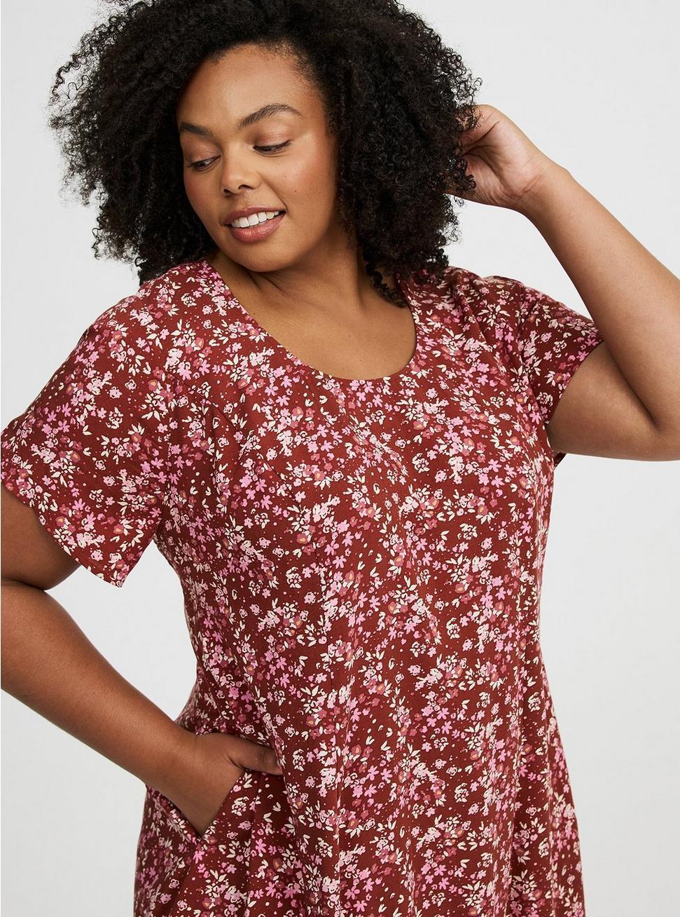 Mini Cap-Sleeve Trapeze Dress Product Image