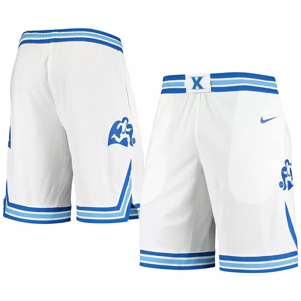 Men's Nike White Xavier Musketeers Replica Basketball Shorts,  Product Image