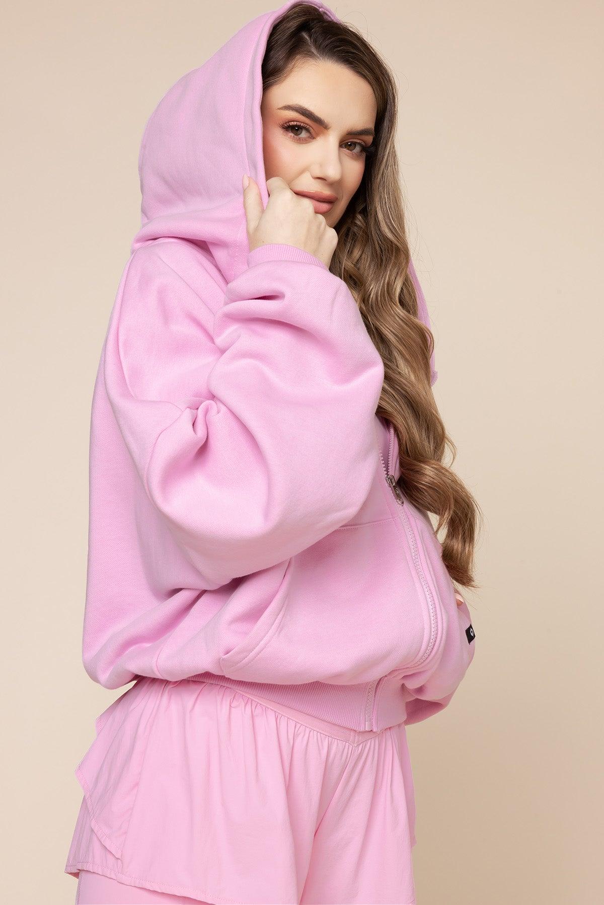 Zip Cloud Hoodie - Blush Product Image