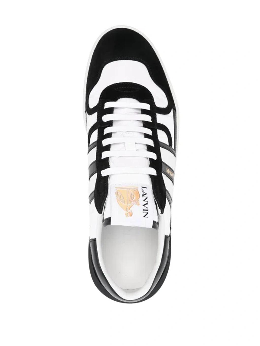 White & Black Clay Mesh Sneakers Product Image