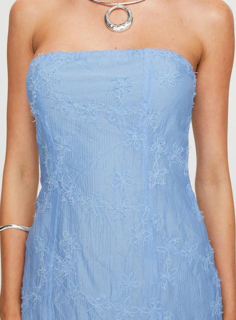 Tomika Strapless Mini Dress Blue Product Image