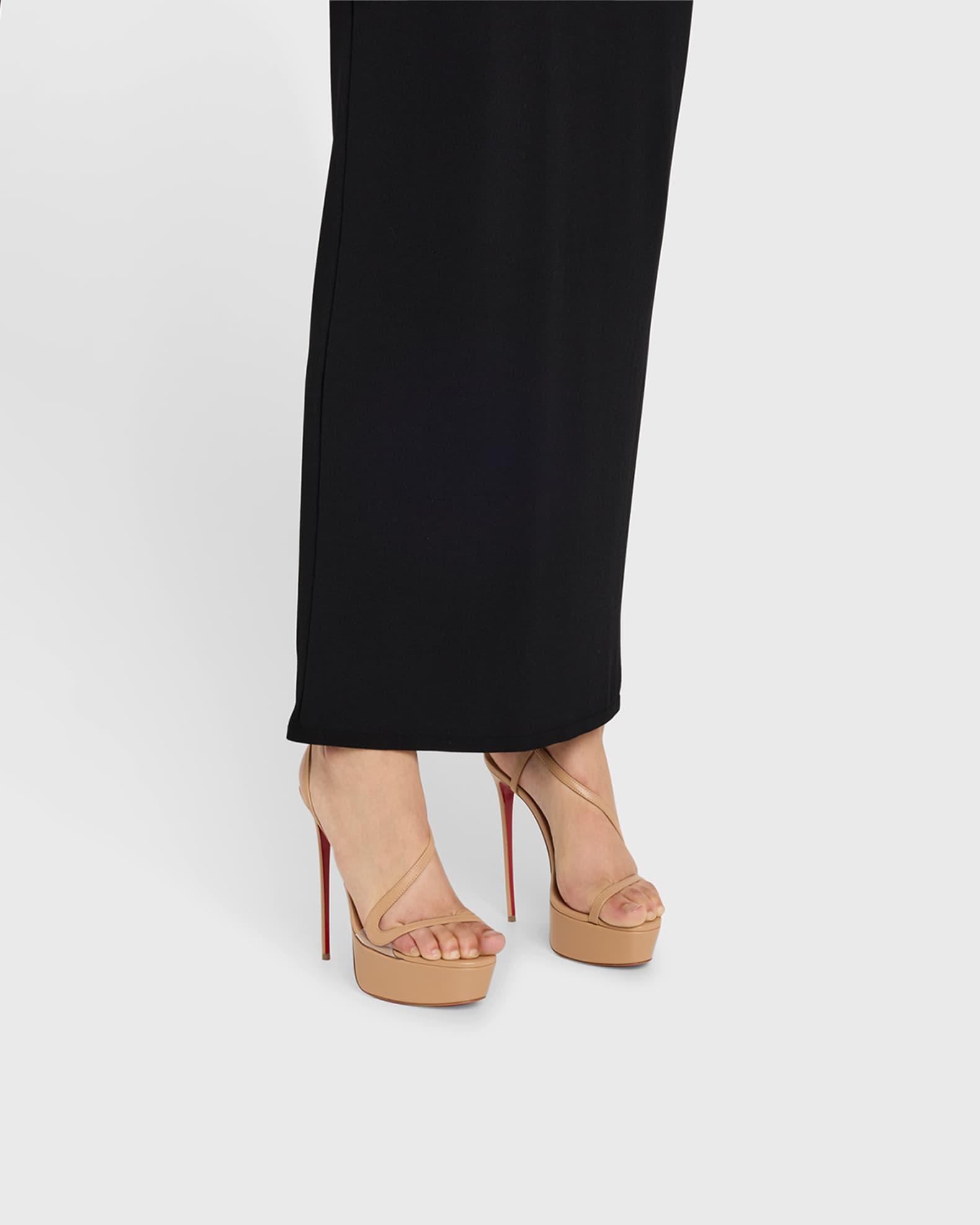 Rosalie Red Sole Platform Slingback Sandals Product Image