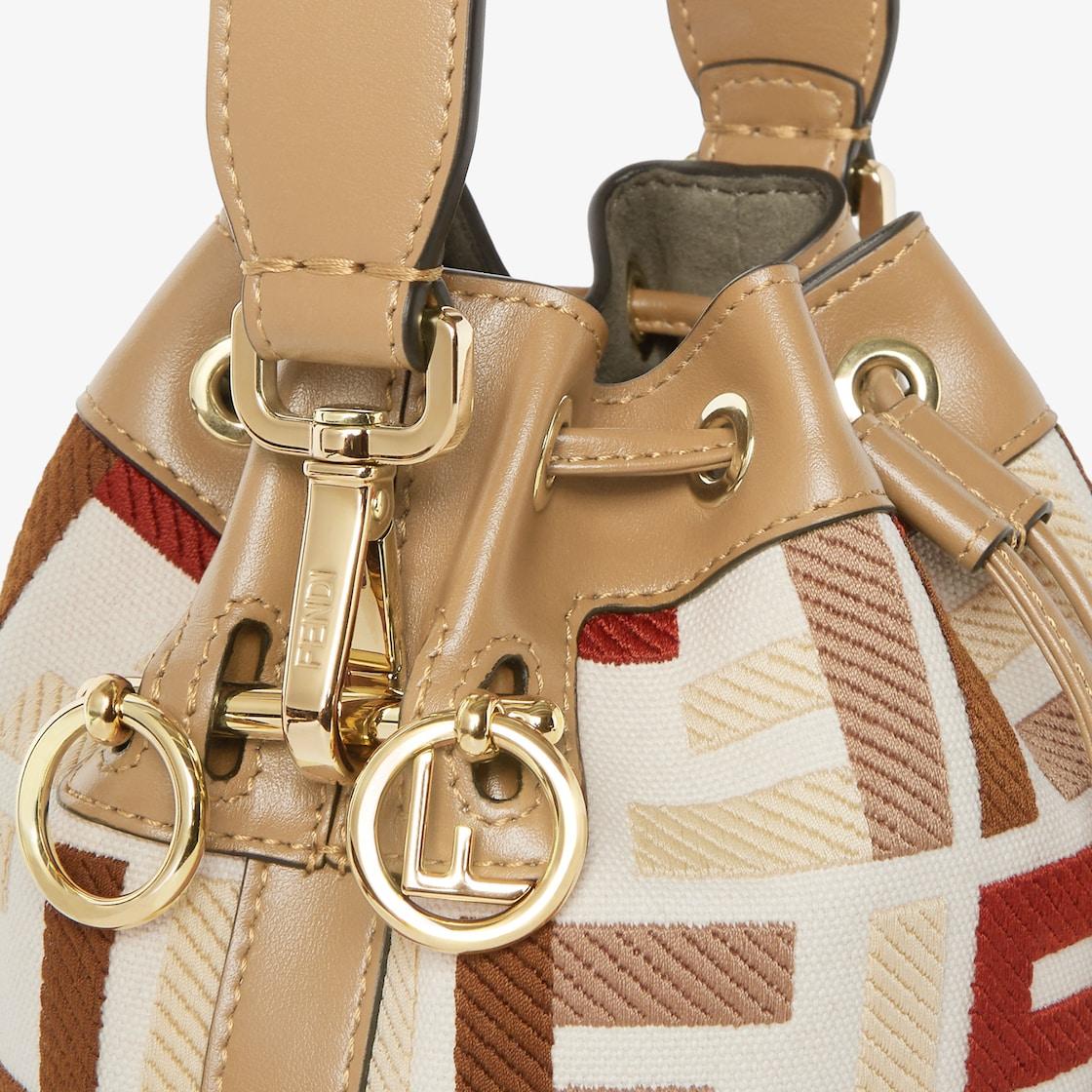 Mon TresorCanvas mini-bag with multicolor FF embroidery Product Image