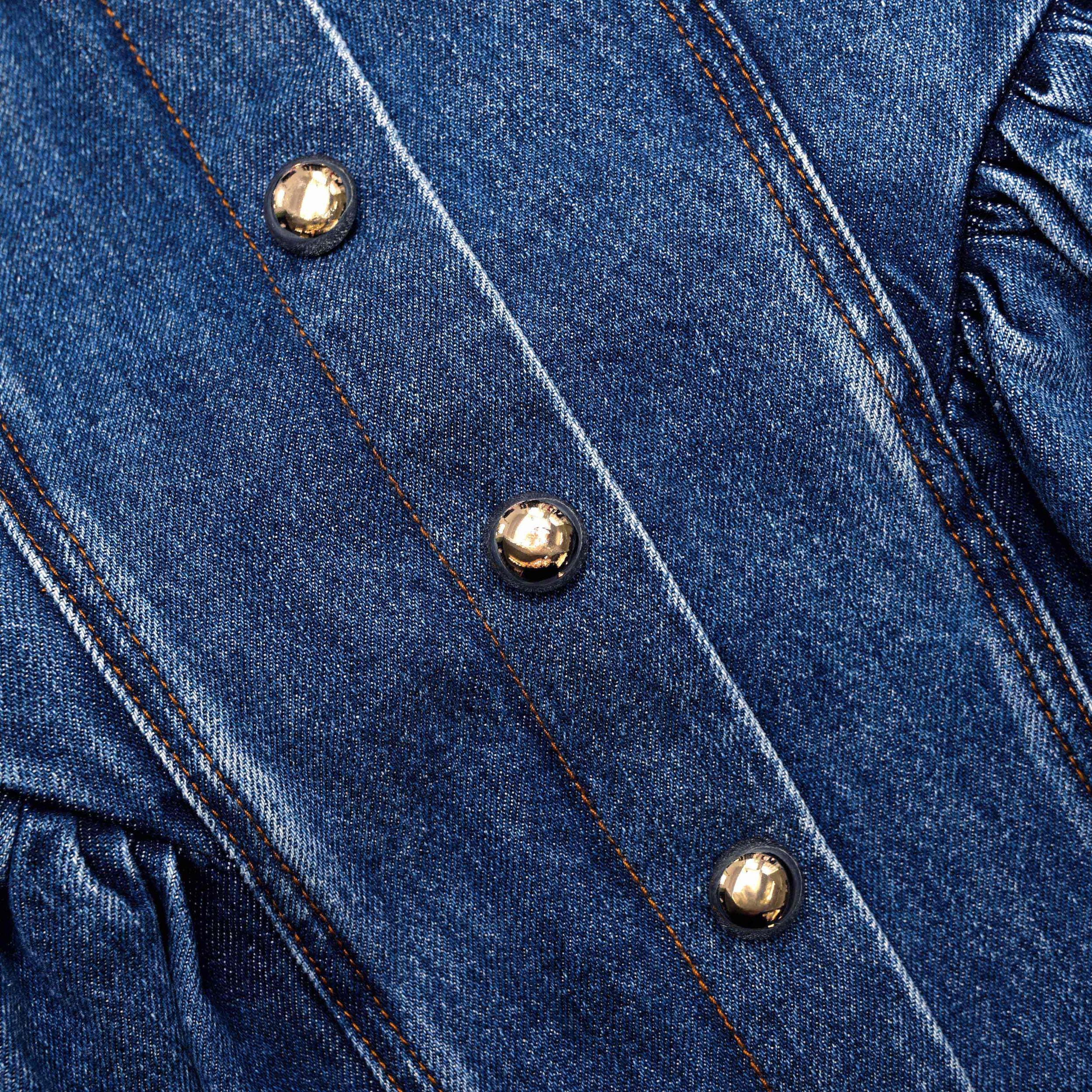 Flared Denim Mini Dress Product Image