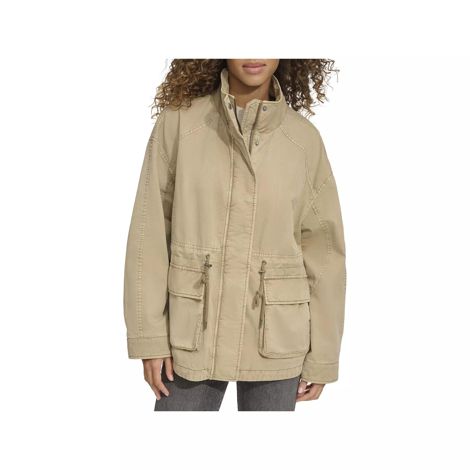 Womens Levis Lightweight Stand Collar Anorak Military Jacket Product Image