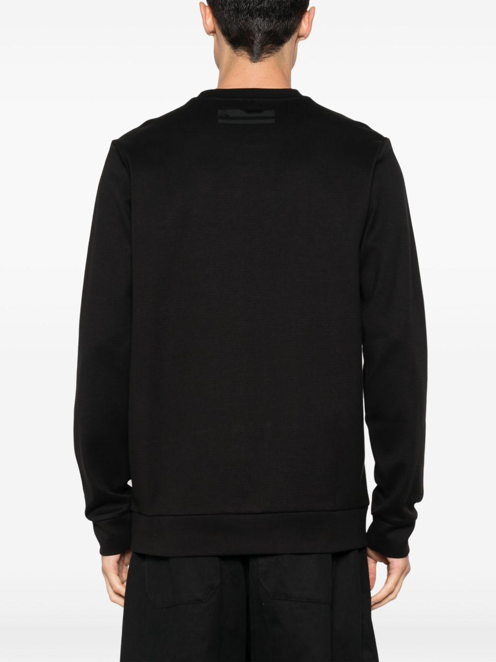 logo-print ribbed cotton sweatshirt Product Image