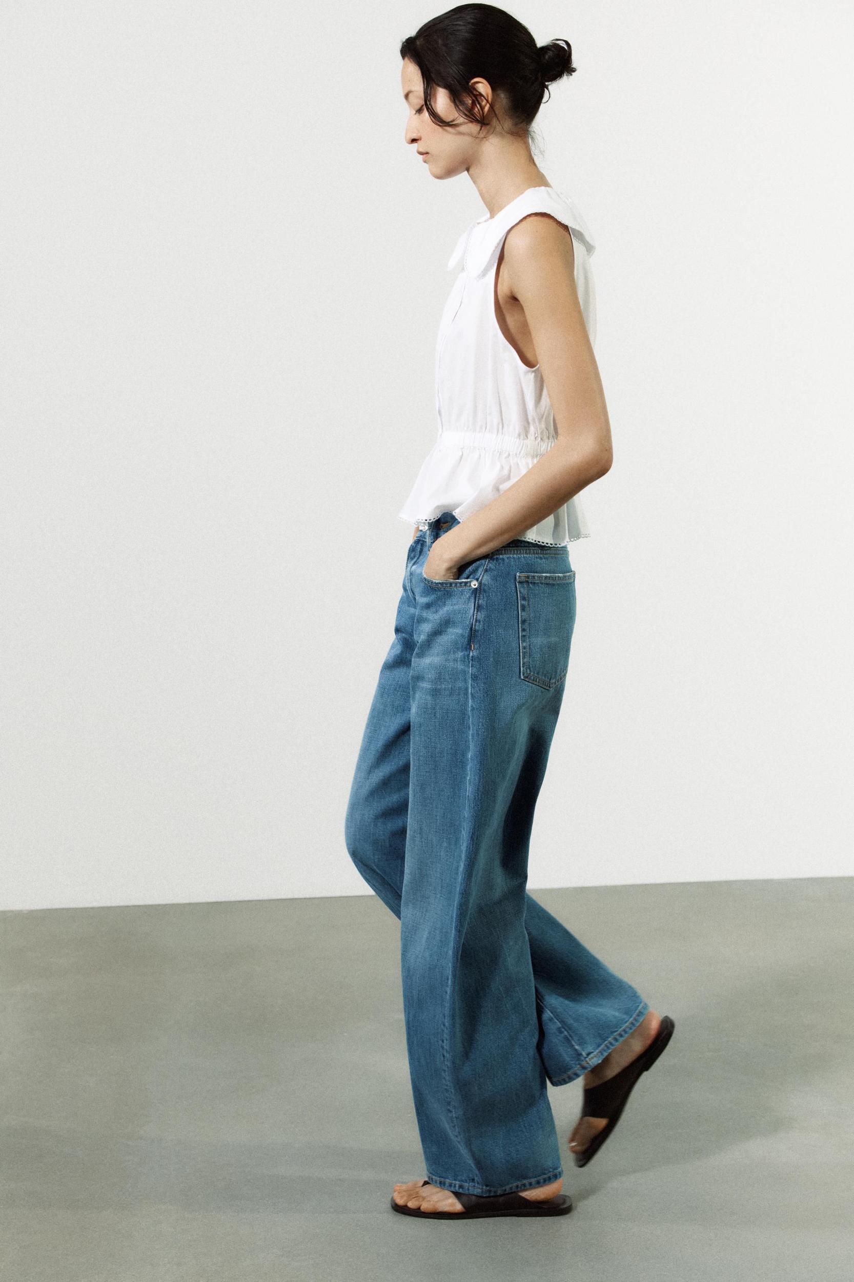 PETER PAN COLLAR POPLIN TOP Product Image