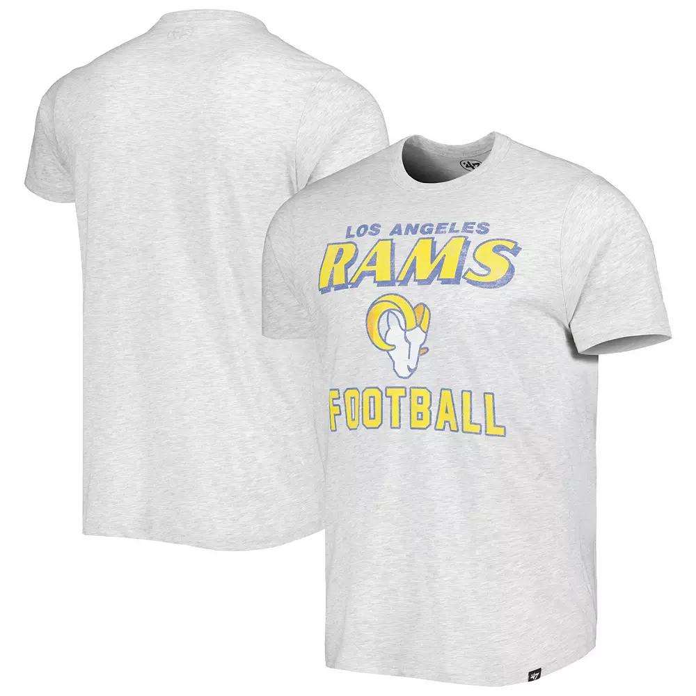 Men's '47 Heathered Gray Los Angeles Rams Dozer Franklin Lightweight T-Shirt,  Product Image