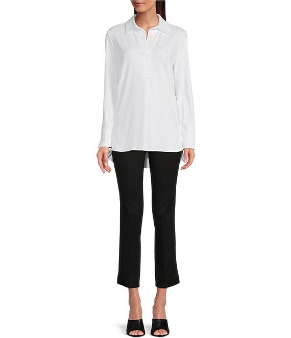 Jude Connally Lucia Ponte Knit Elastic Waistband Straight Pull-On Ankle Pants Product Image