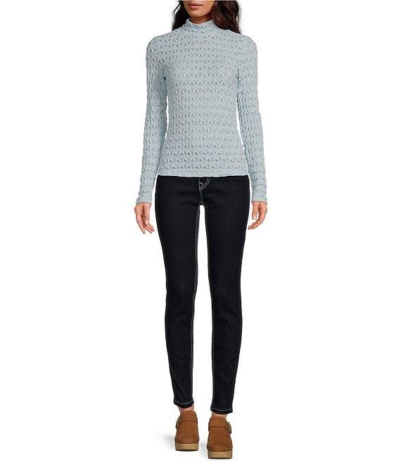 True Religion Jennie Mid Rise Curvy Skinny Flap Pocket Jeans Product Image