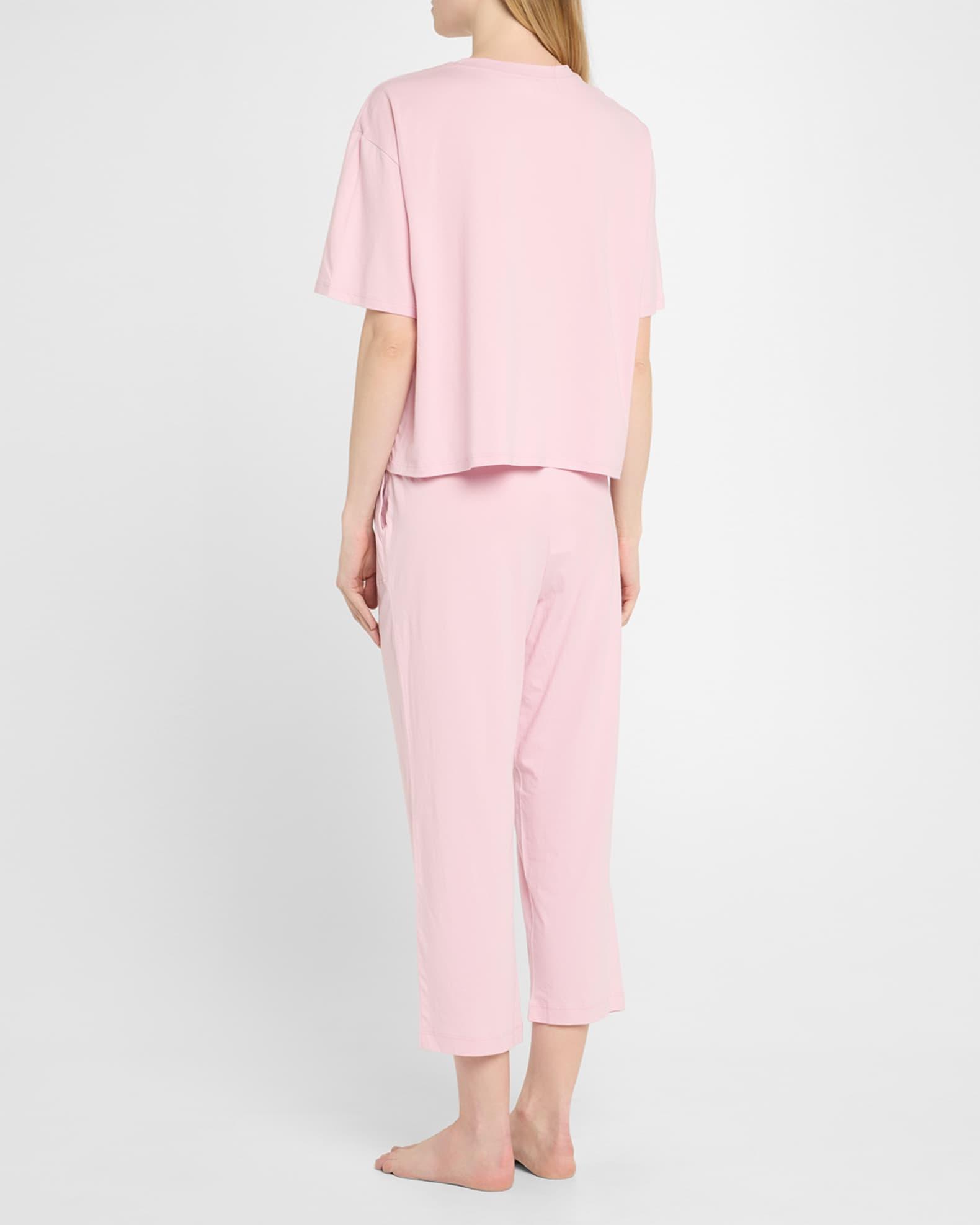 Cali and Carlyn Cropped Pima Cotton Pajama Set Product Image