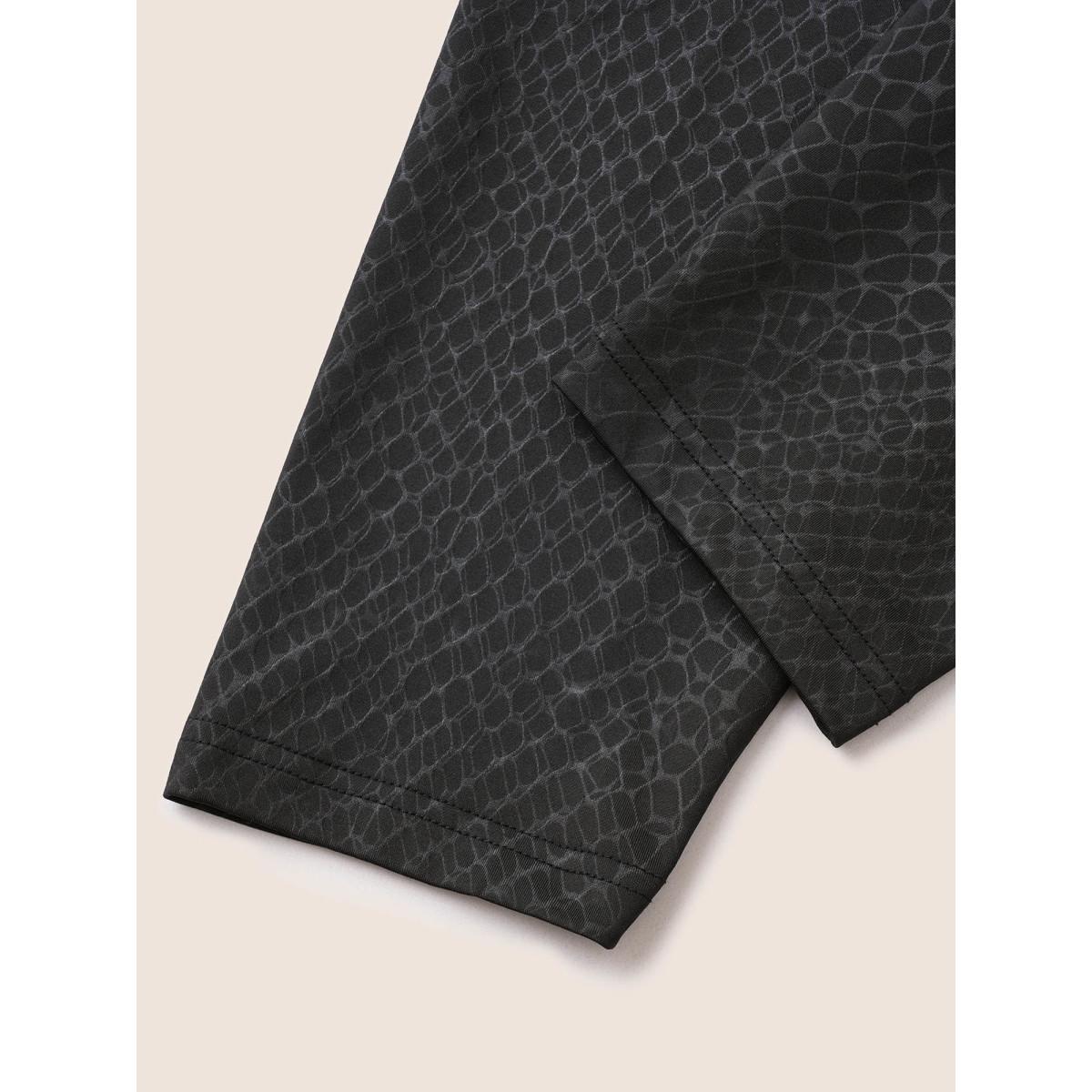 Plus Size Plain Textured Skinny High Rise Leggings Women Black Casual High stretch Skinny High Rise Everyday Leggings BloomChic 18-20/2X Product Image