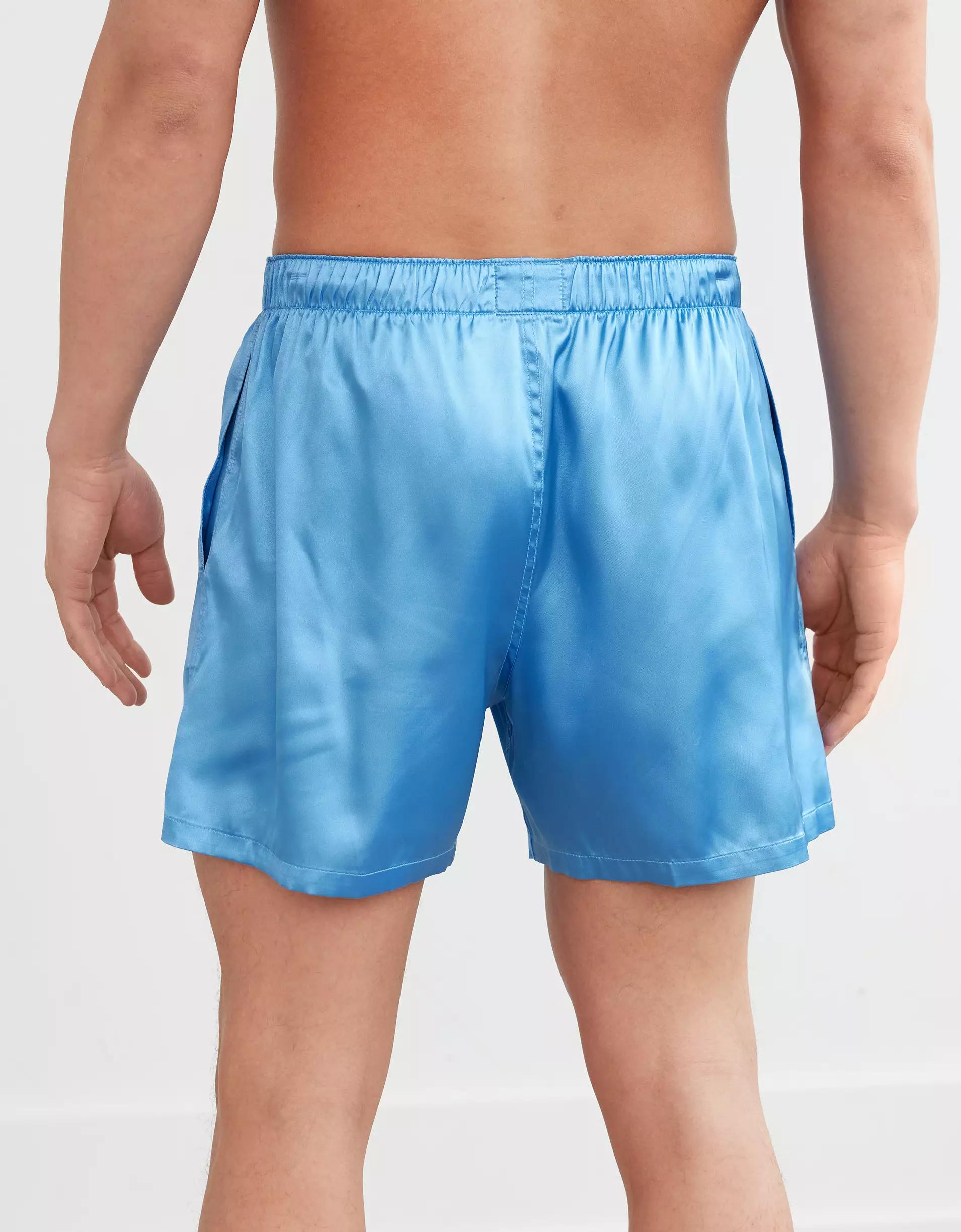 AEO Men's Solid Satin Pocket Boxer Short Product Image