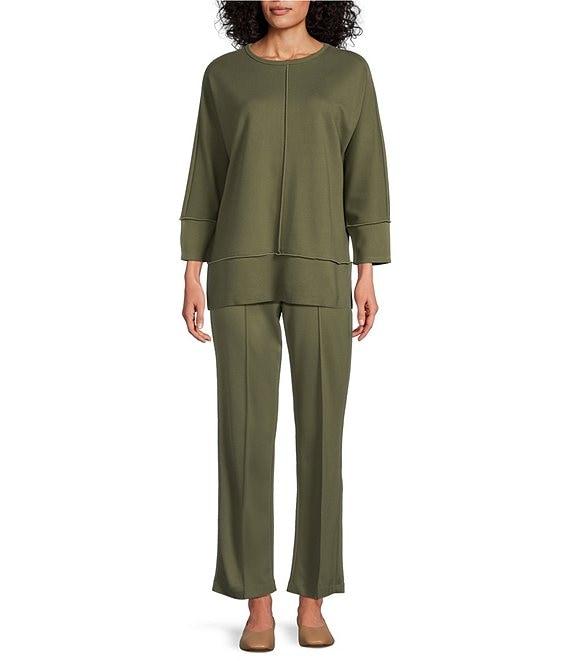 Jones New York Serenity Knit 3/4 Dolman Sleeve Seam Detail Tunic Product Image