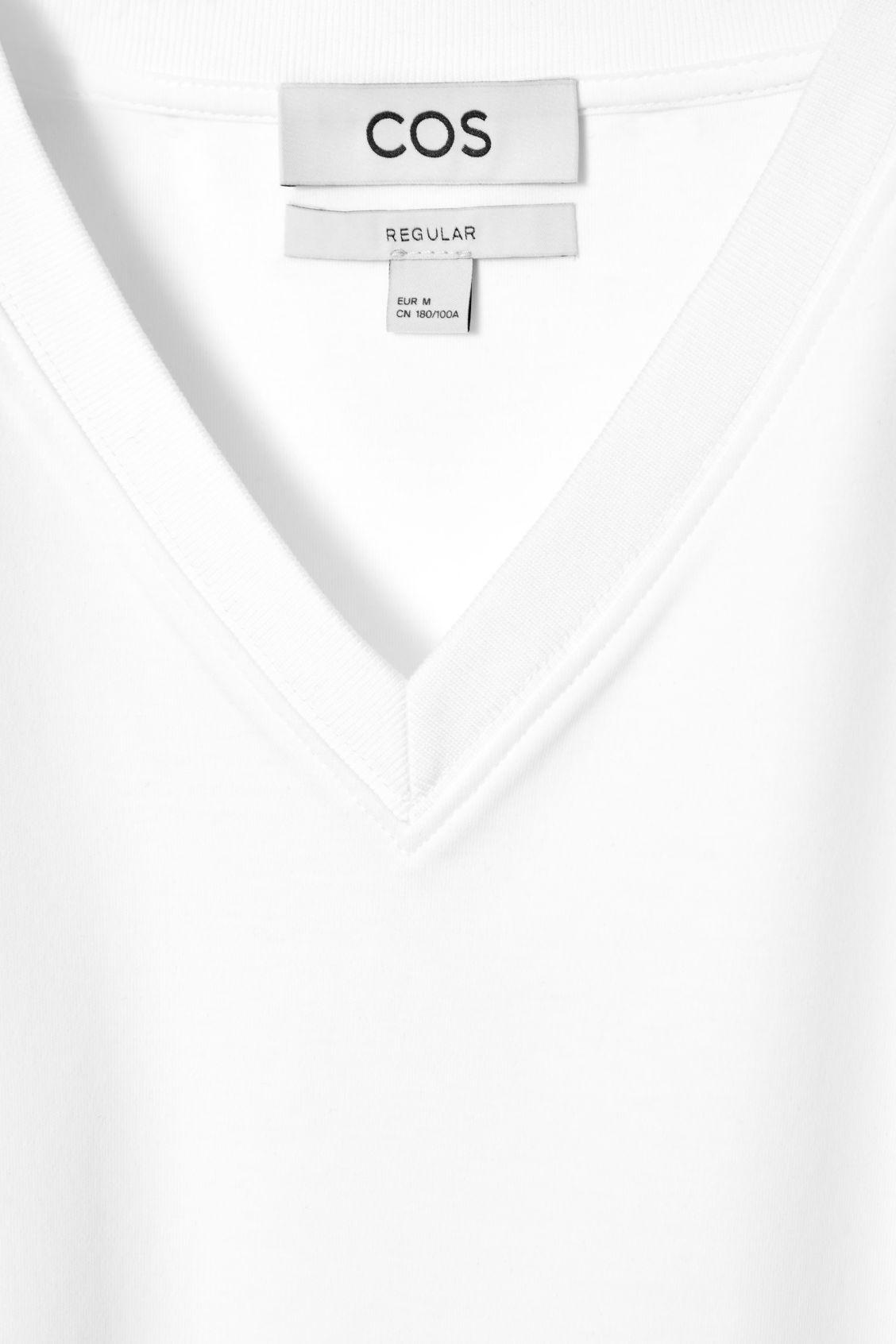 INTERLOCK COTTON V-NECK T-SHIRT Product Image