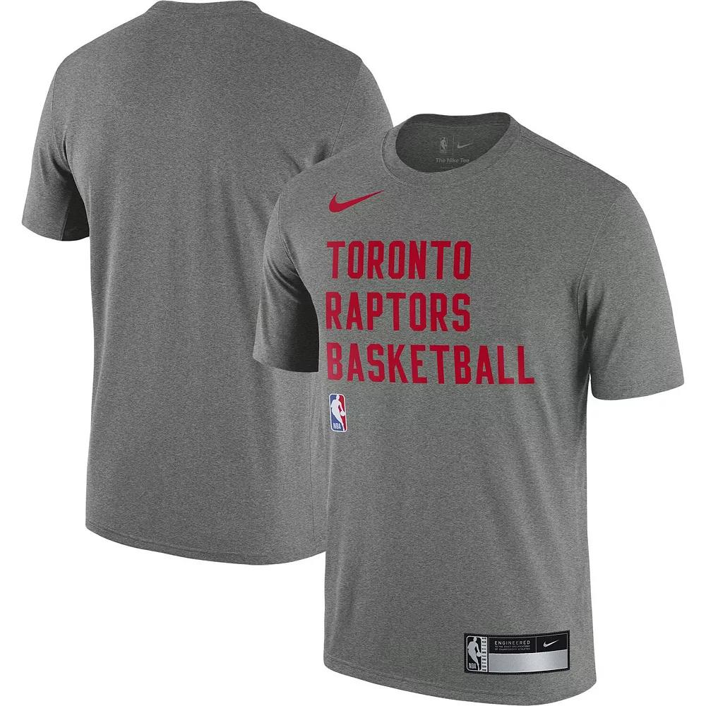 Men's Nike Heather Gray Toronto Raptors 2023/24 Sideline Legend Performance Practice T-Shirt, Size: Large, Rpt Grey Product Image