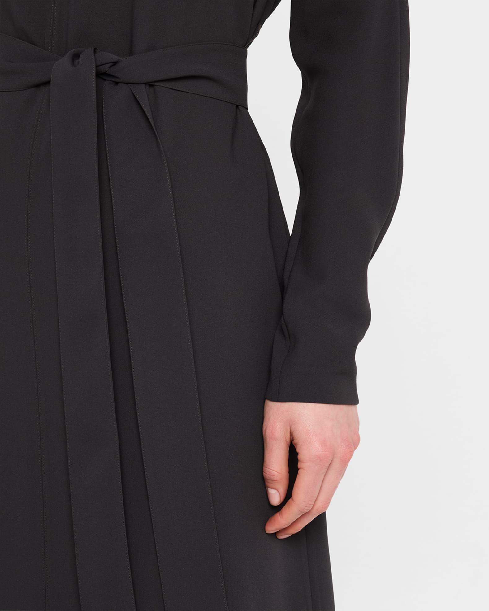 Belted Side Slit Midi Dress Product Image