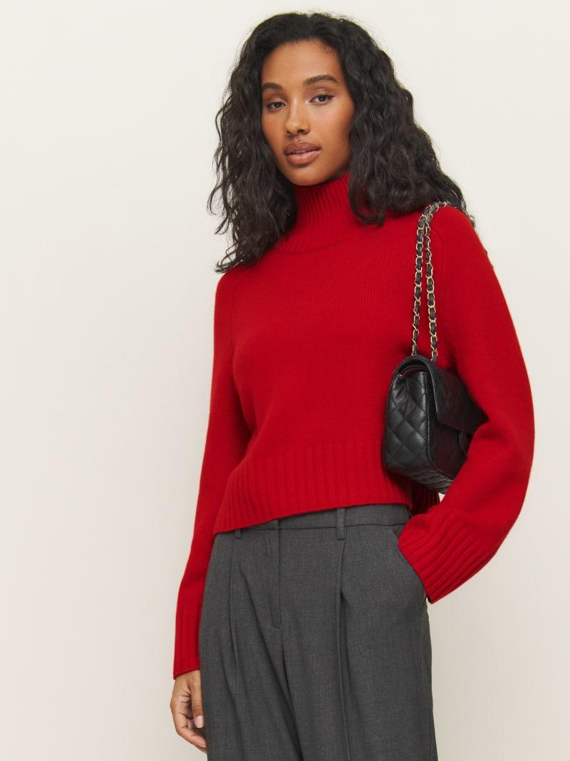 Brooke Cashmere Cropped Turtleneck Product Image