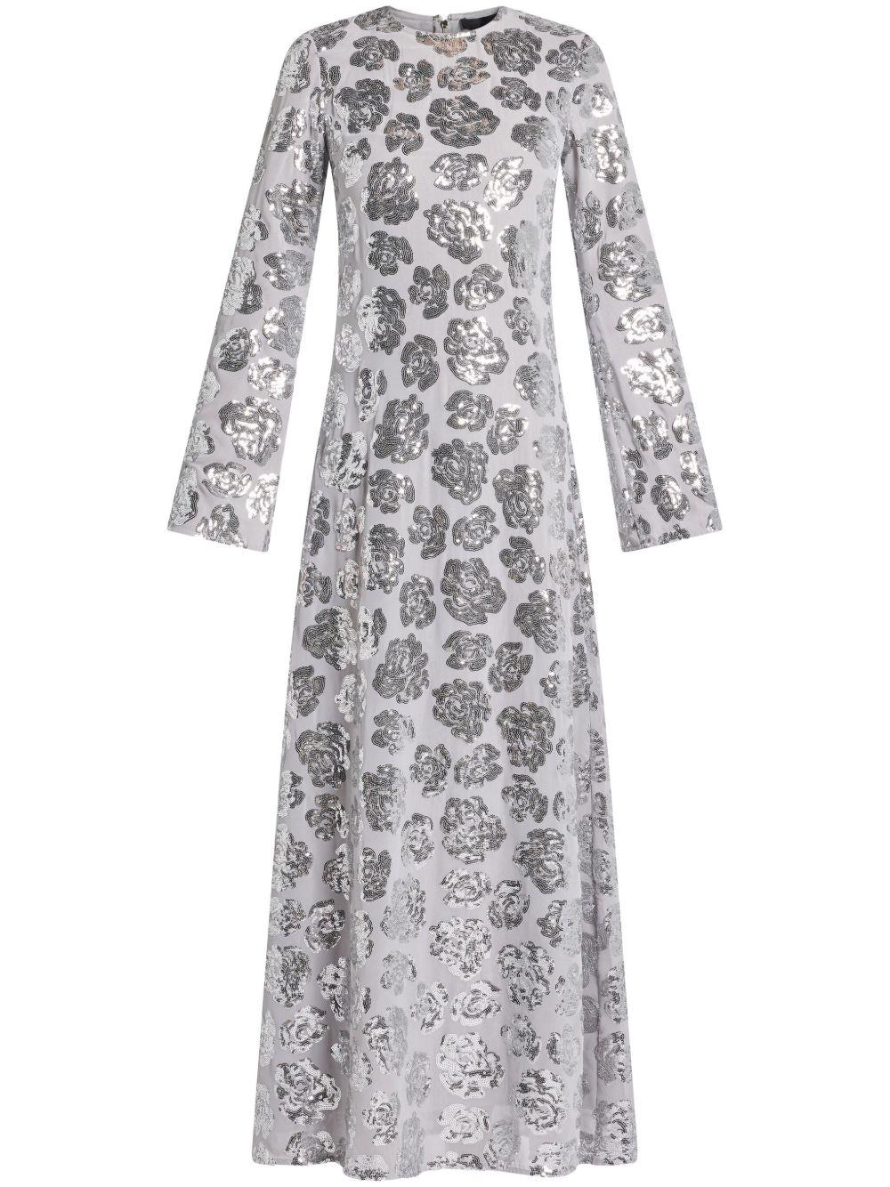 sequinned chiffon maxi dress Product Image