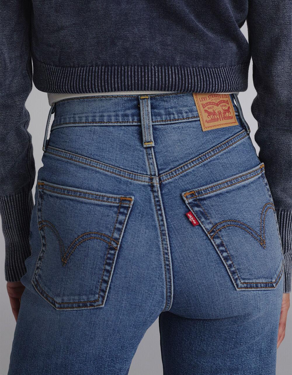 LEVI'S Ribcage Bell Womens Jeans - So Nice - DARK BLAST Product Image