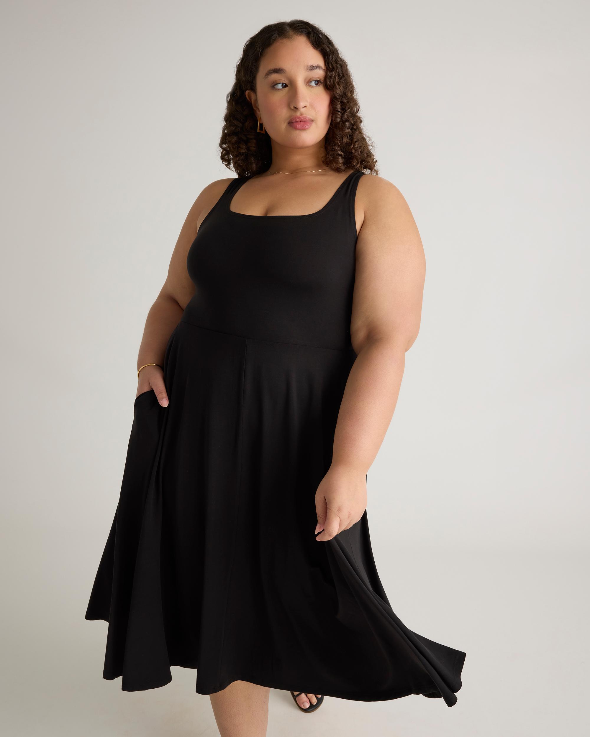 Quince | Women's Tencel Jersey Fit & Flare Dress Product Image