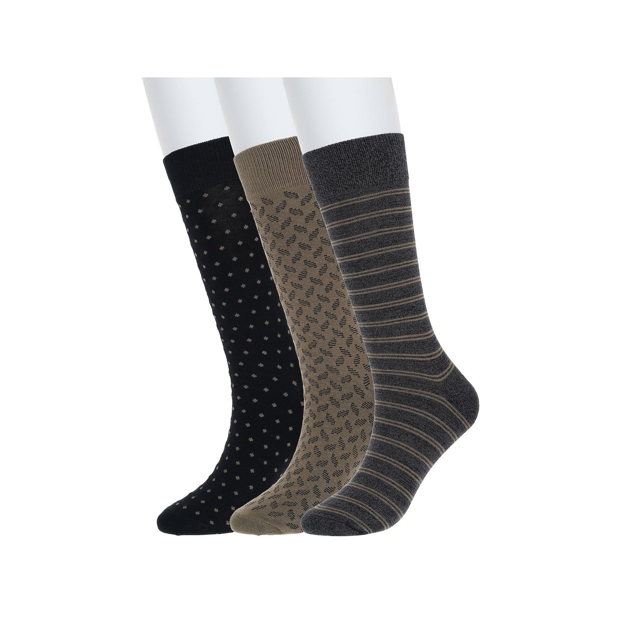 Men's Sonoma Goods For Life® 3-pack Patterned Dress Socks, Geo Product Image