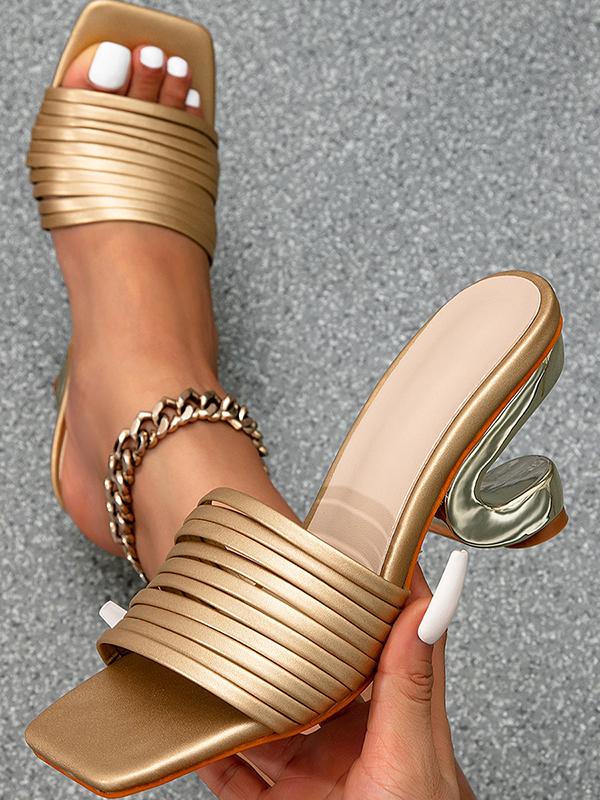 Open Toe Split-Joint Pumps Sandals Product Image