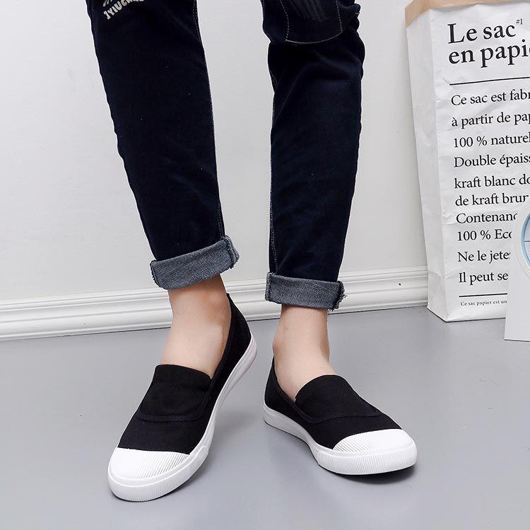 Canvas Panel Slip-On Sneakers Product Image