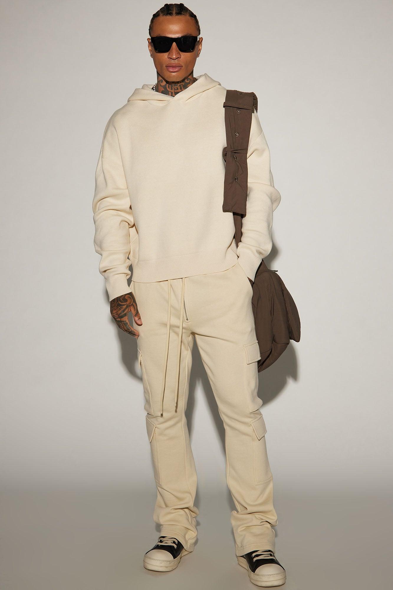 In My Feels Heavyweight Cropped Sweater Hoodie - Off White Product Image