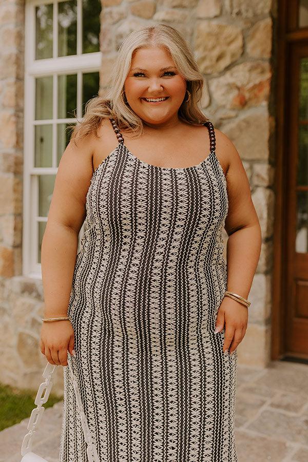 Acapulco Sunsets Knit Maxi Dress Curves Product Image