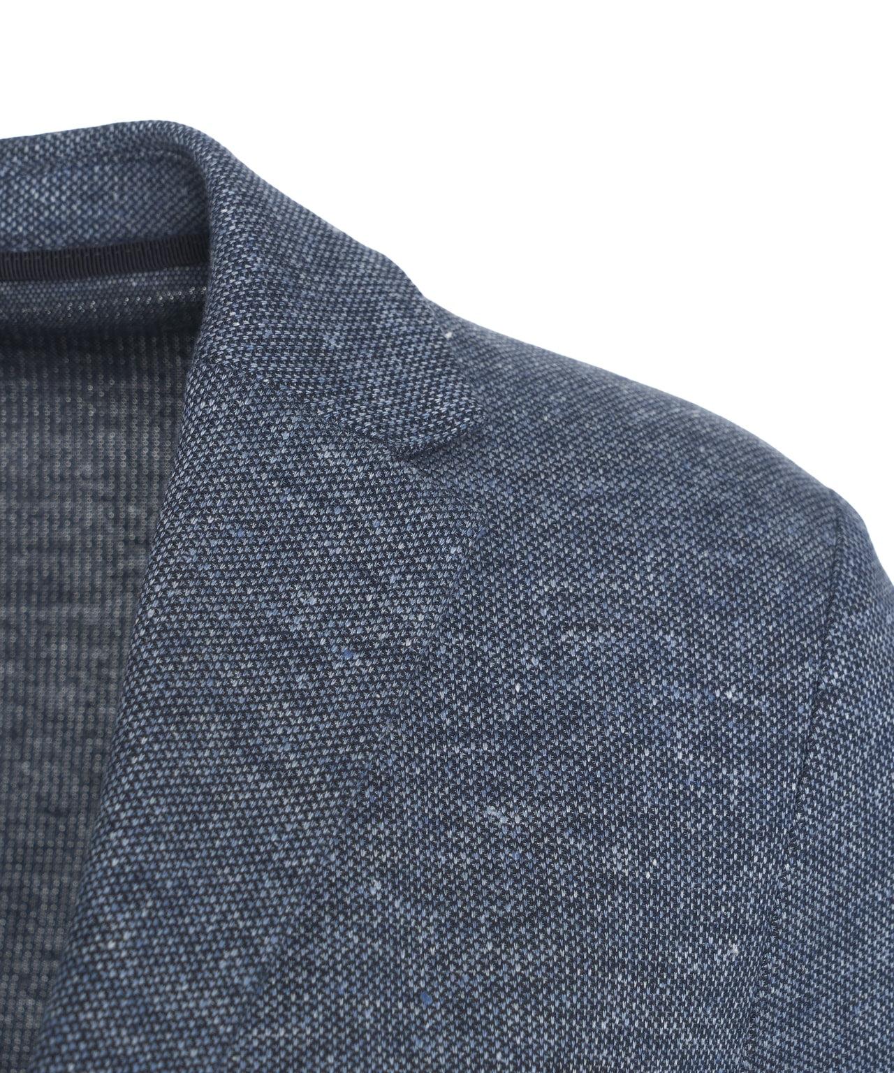 Single-breasted linen-blend blazer Product Image
