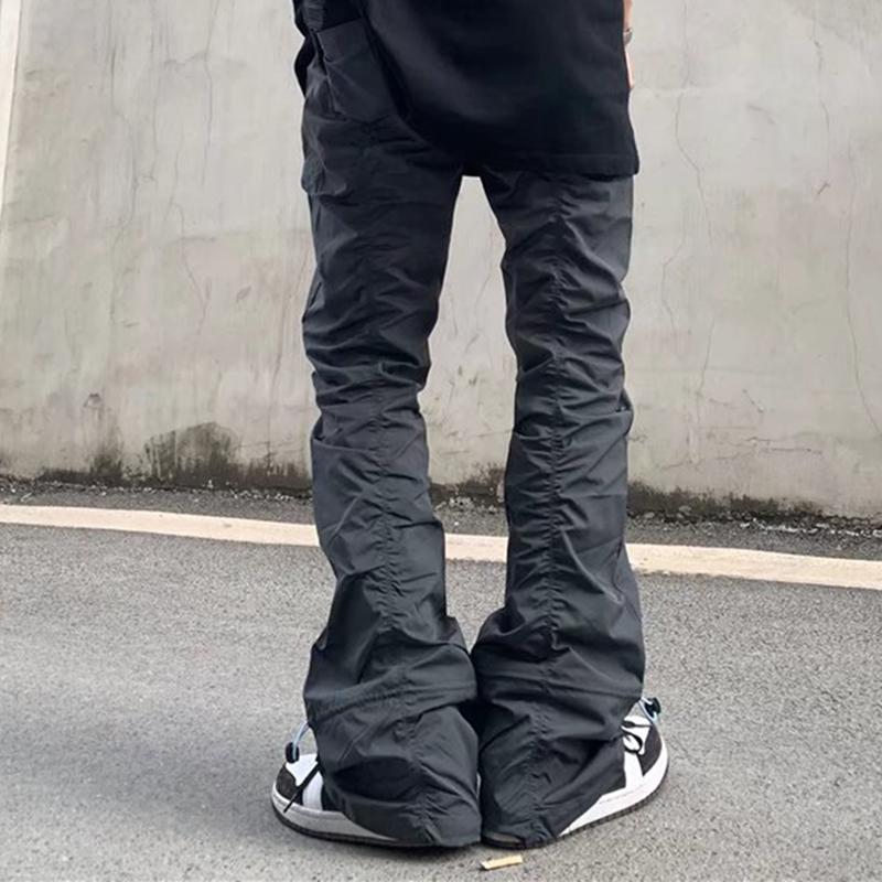 Sopula Men's High Street Vibe Style Pleated Straight Casual Cargo Pants Product Image