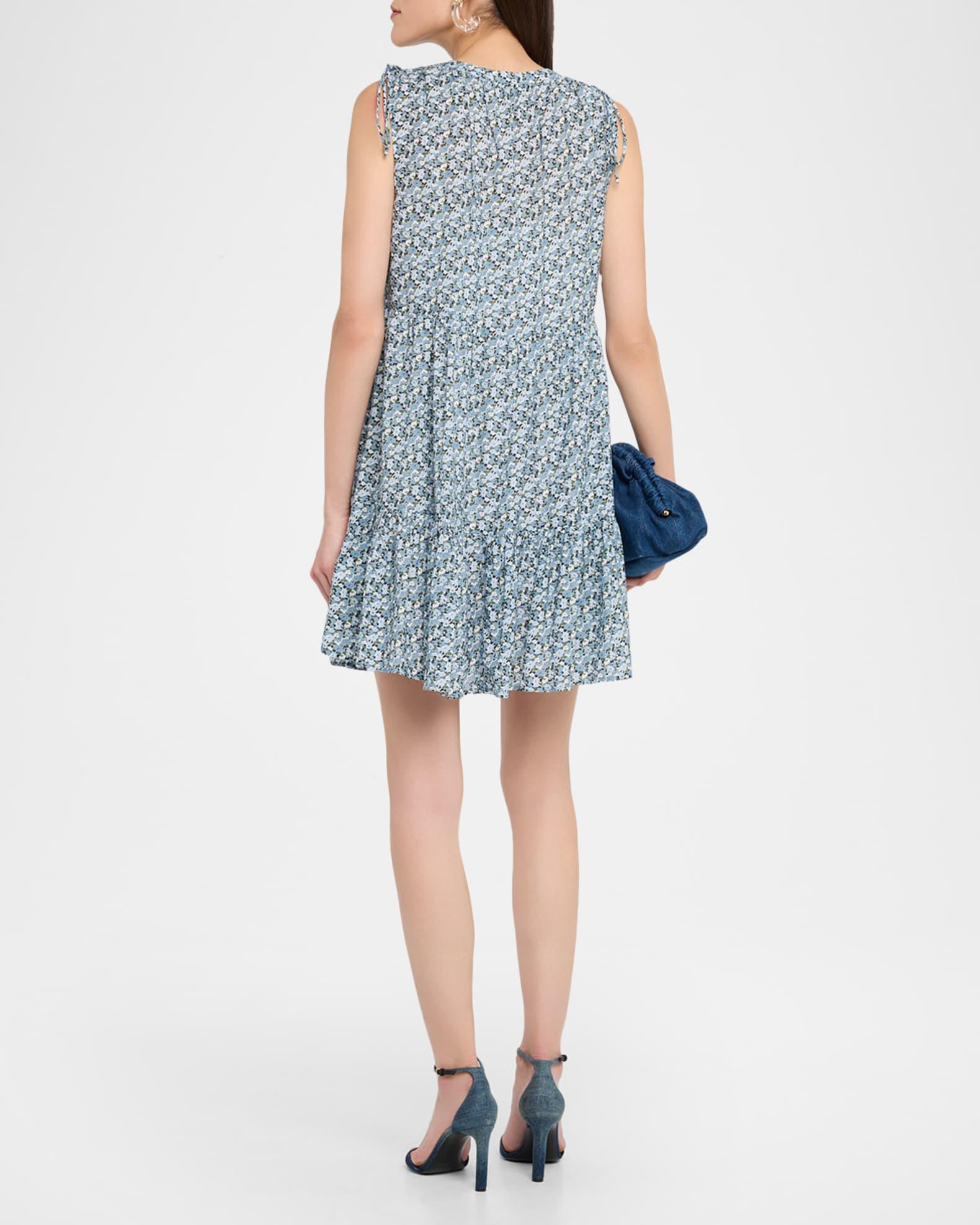 Yulianna Floral Tiered Button-Front Mini Dress Product Image