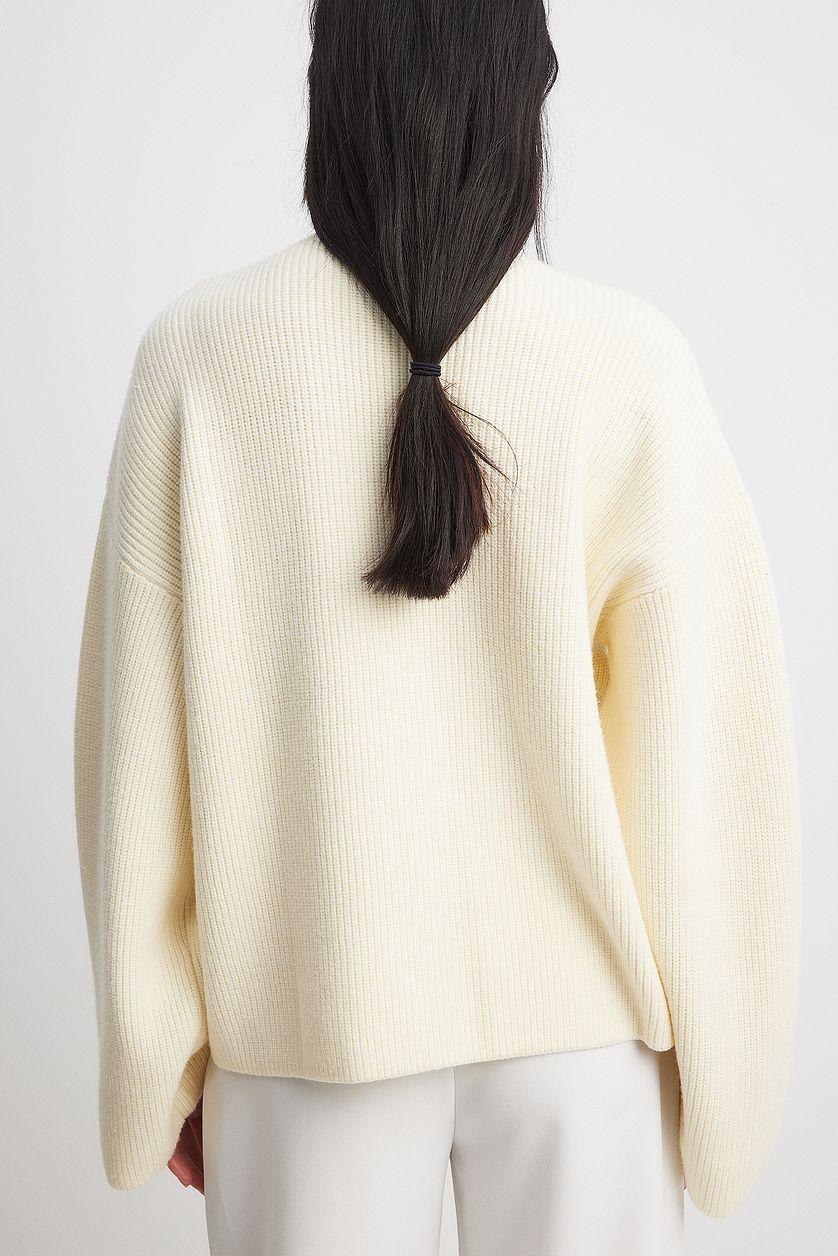 V-neck Knitted Sweater Product Image