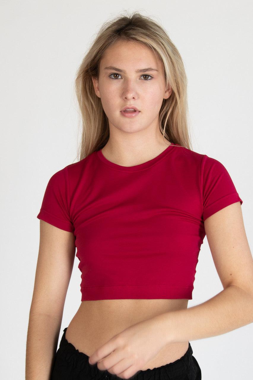 Double Layer Crop Tee Product Image