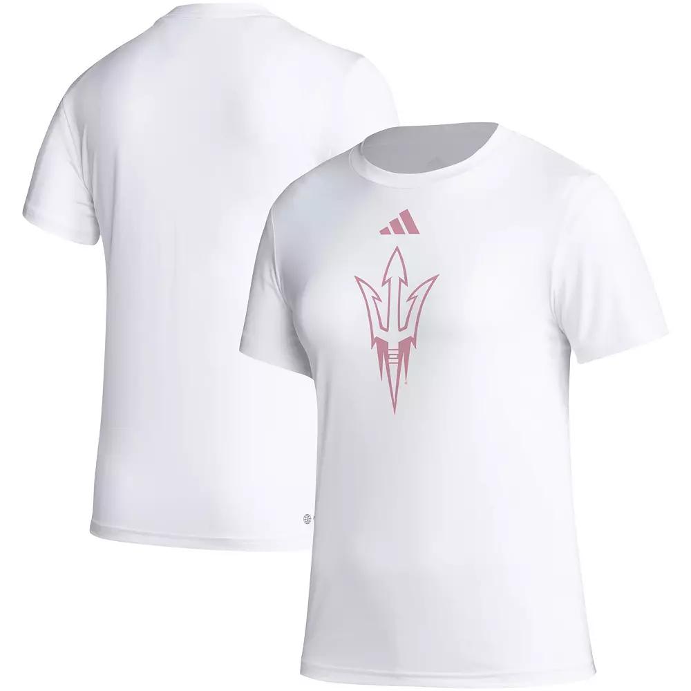 Women's adidas White Arizona State Sun Devils AEROREADY Breast Cancer Awareness Pregame T-Shirt,  Product Image