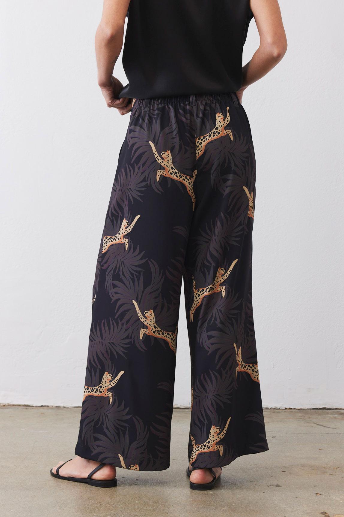 Front Pleat Wide Leg Trousers Product Image