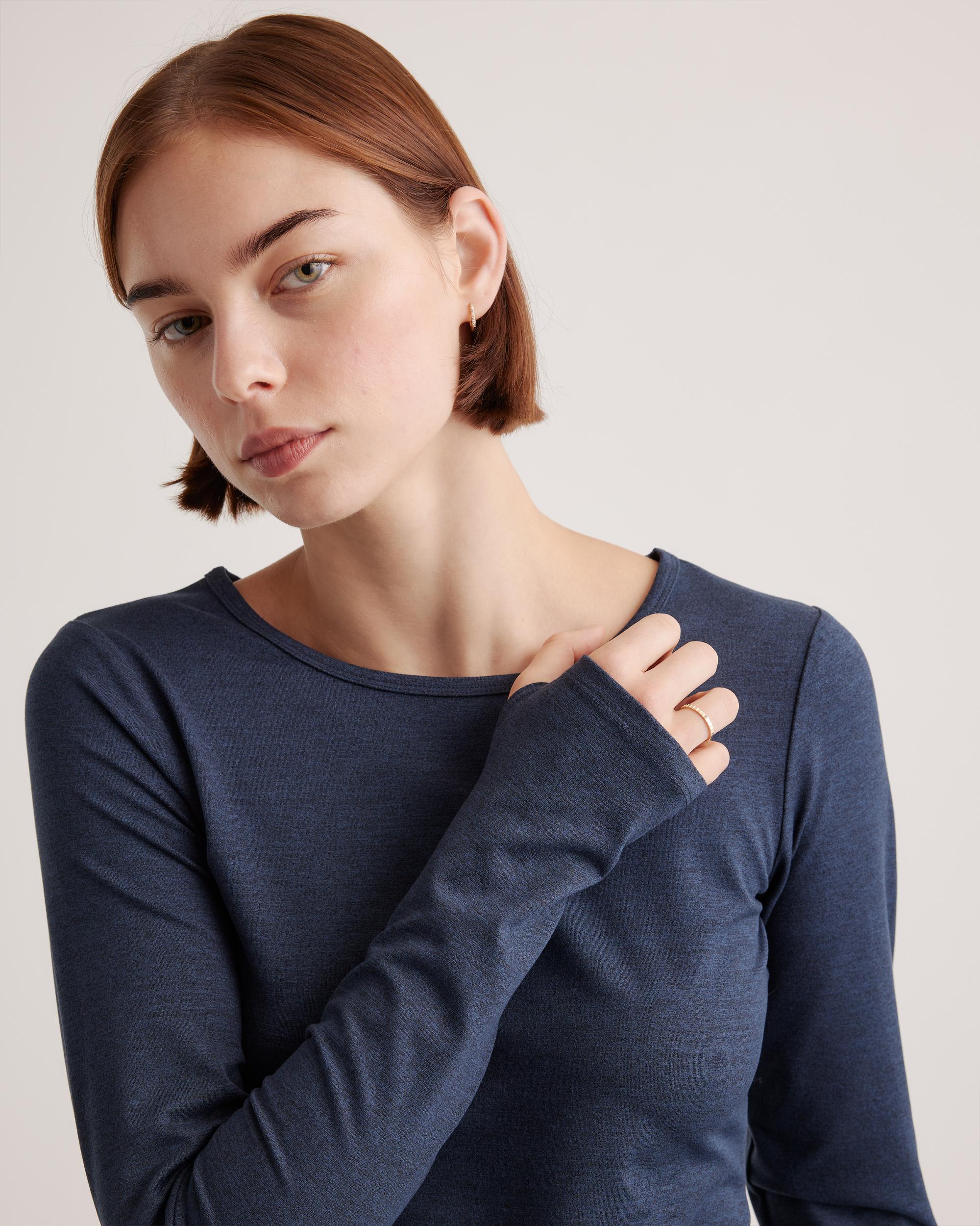 Quince | Women's Ultra-Soft Fitted Long Sleeve Top Polyester Product Image
