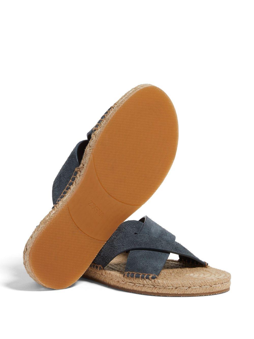 crossover-strap suede espadrilles Product Image