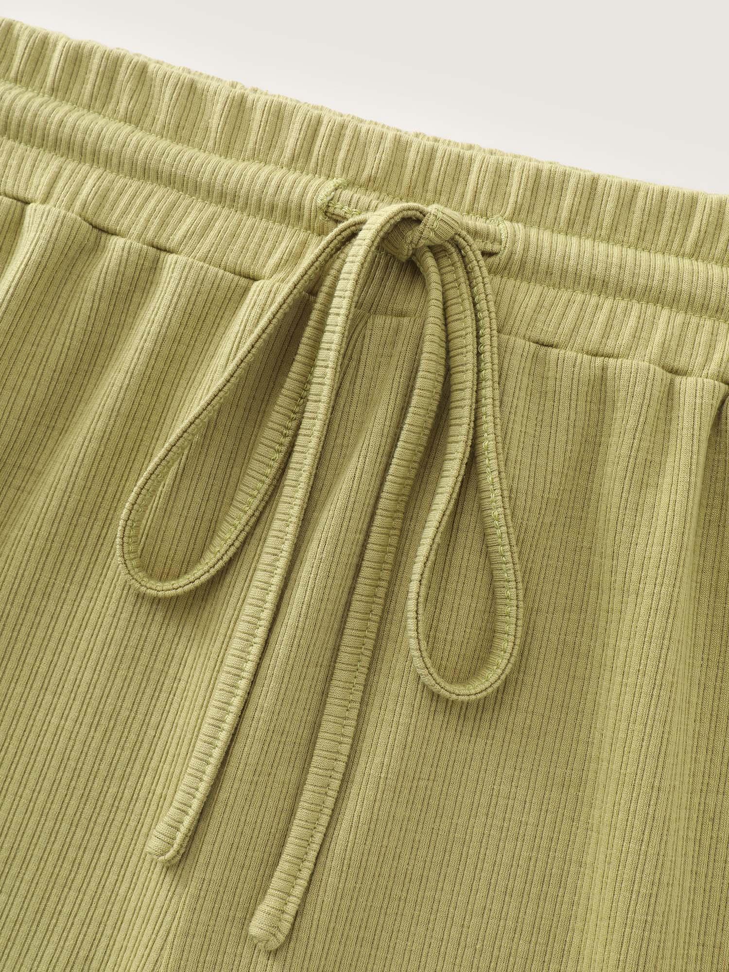 Supersoft Stretchy Textured Drawstring Lounge Bottoms Female Product Image