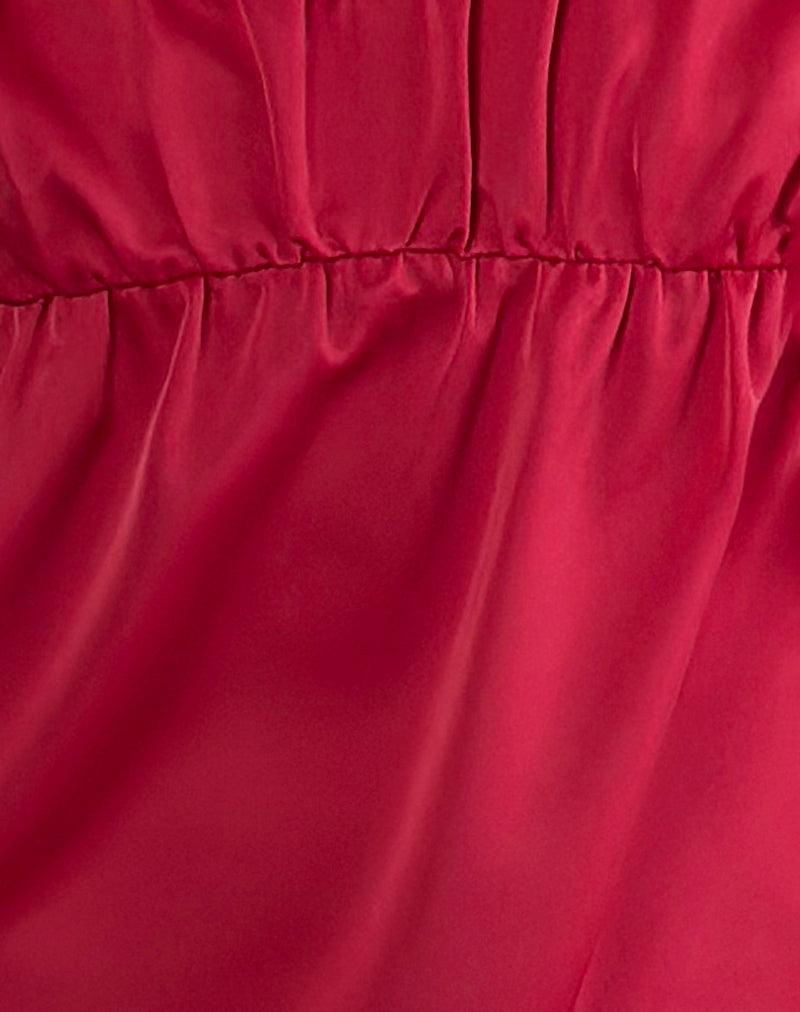 Camden Longline Cami Top in Satin Red Female Product Image