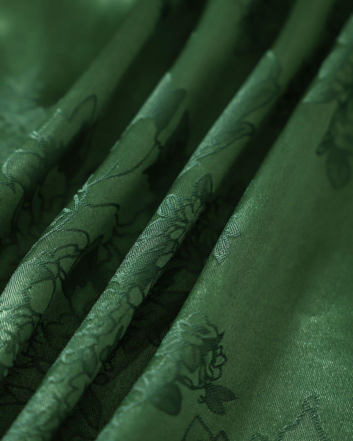 The Green Cowl Neck Jacquard Satin Maxi Dress Product Image