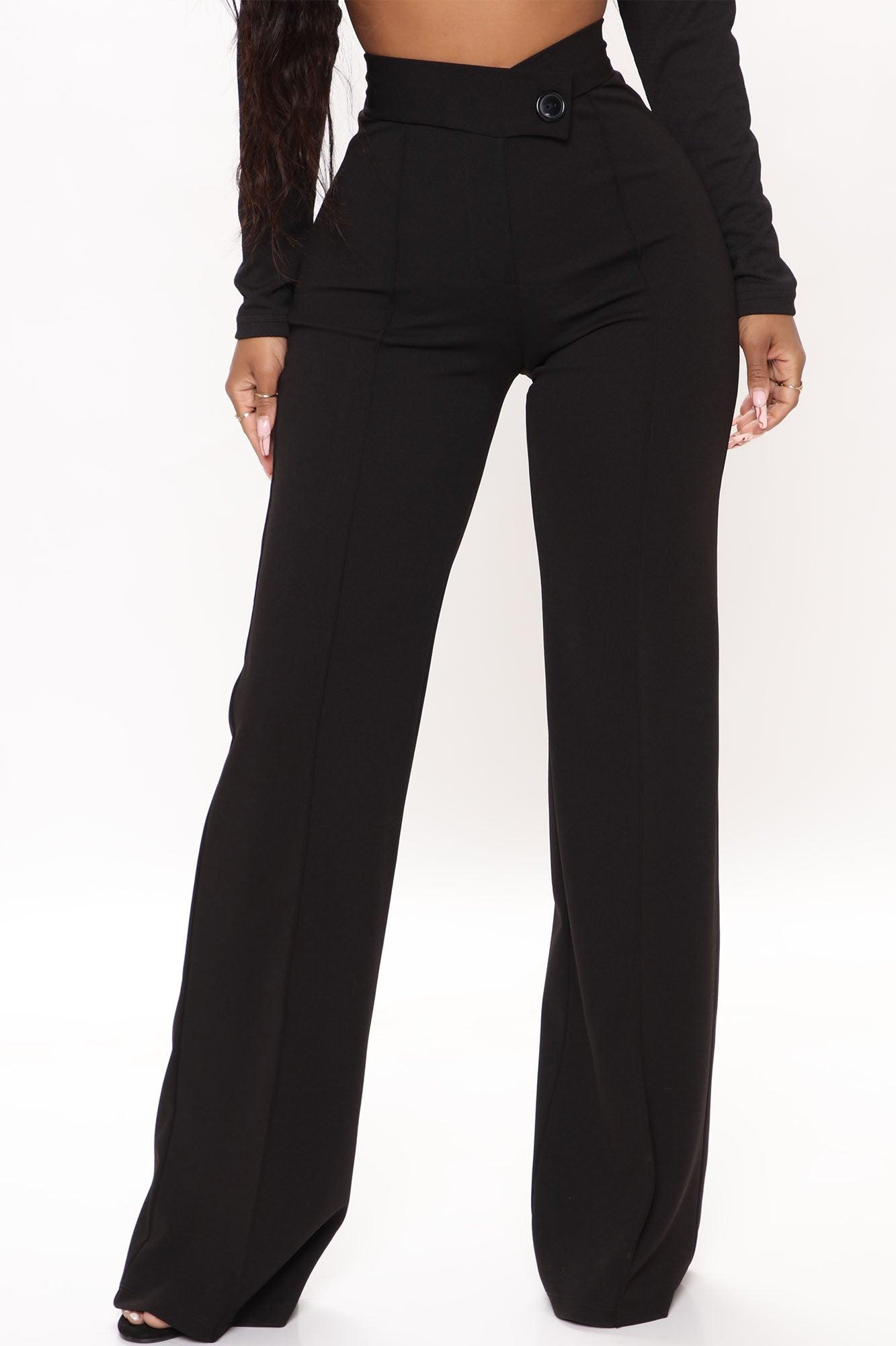 Call It Even Wide Leg Dress Pants - Black Product Image