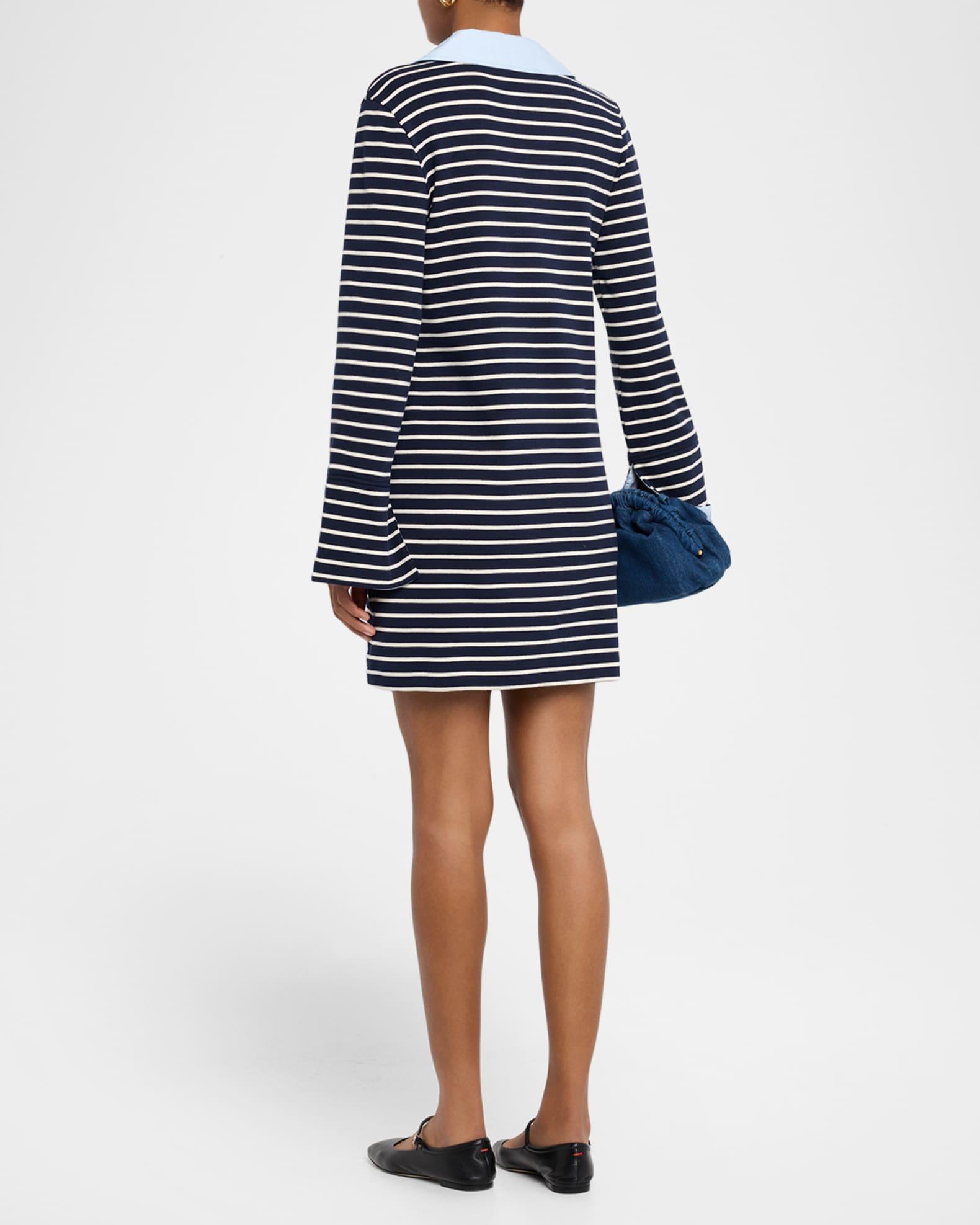 Whitney Stripe Long-Sleeve Mini Dress Product Image